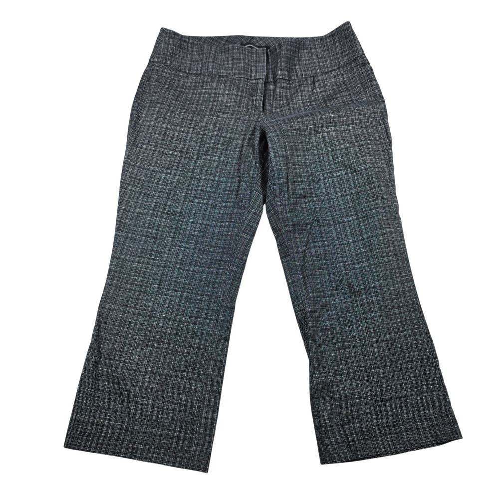 Express Design Studio Editor Pants Women 6 Grey Textured Bootcut Work